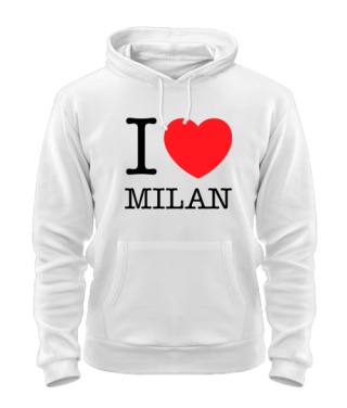 Толстовка-худи I love Milan