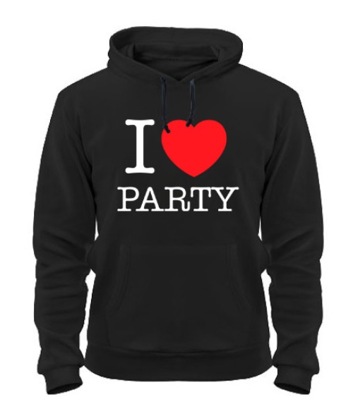 Толстовка-худі I love party-Варіант 2