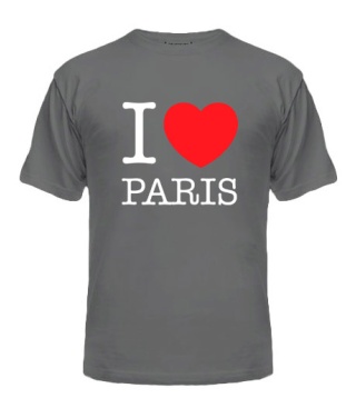 Чоловіча футболка I love Paris