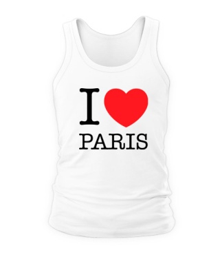 Мужская Майка I love Paris