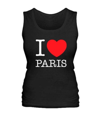 Женская майка I love Paris