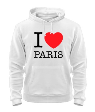 Толстовка-худи I love Paris