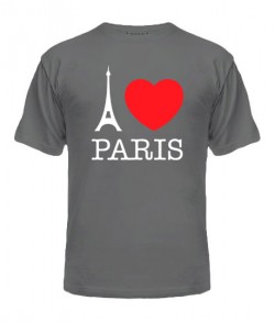 Чоловіча футболка I love Paris Варіант №1