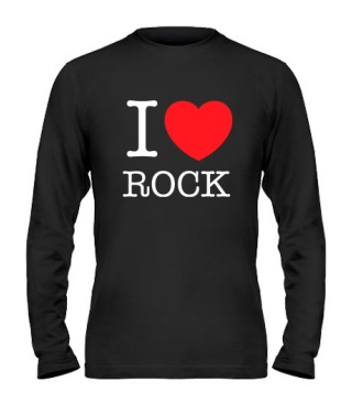 Мужской Лонгслив I love rock