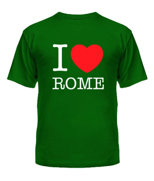 Мужская Футболка I love Rome