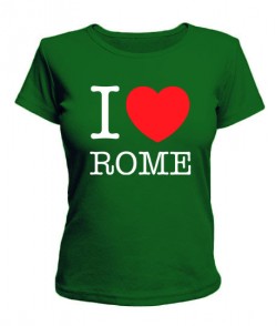 Женская футболка I love Rome