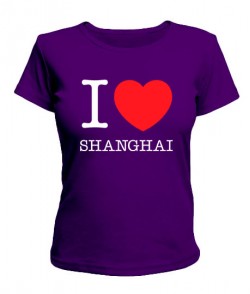 Женская футболка I love Shanghai