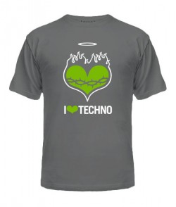 Чоловіча футболка I love techno