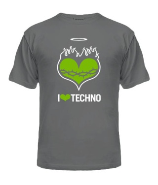 Чоловіча футболка I love techno