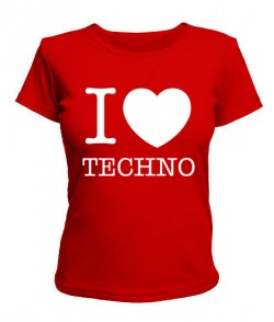 Жіноча футболка I love techno 2