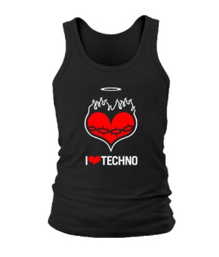 Чоловіча майка I love techno