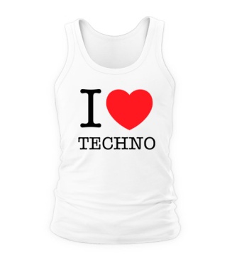 Мужская Майка I love techno 2