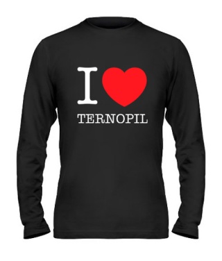 Чоловічий лонгслів I love Ternopil