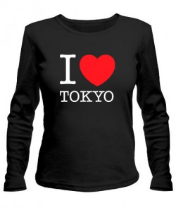 Женский лонгслив I love Tokyo