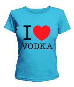 Женская футболка I love vodka
