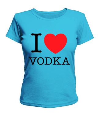 Женская футболка I love vodka