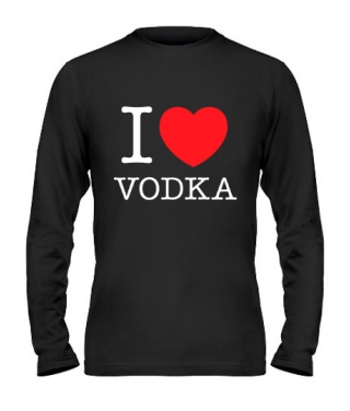 Мужской Лонгслив I love vodka