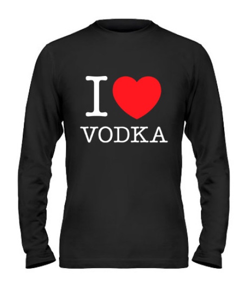 Мужской Лонгслив I love vodka