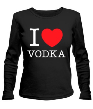 Женский лонгслив I love vodka