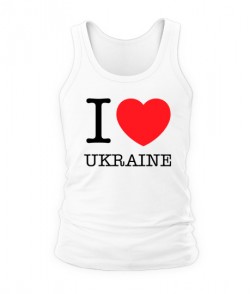 Мужская Майка I love Ukraine