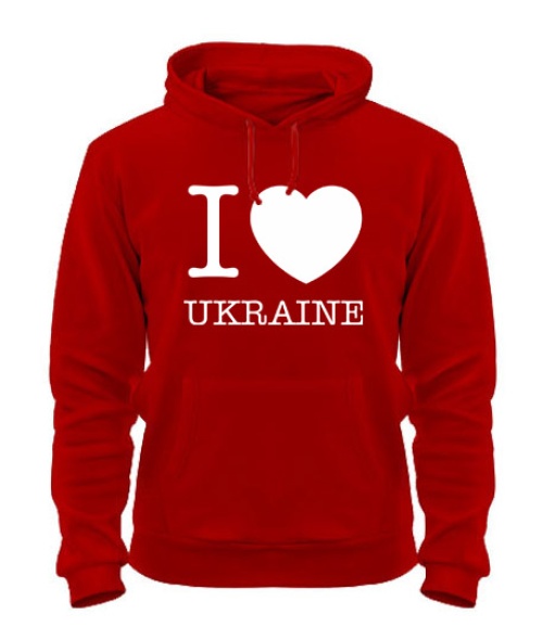 Толстовка-худі I love Ukraine