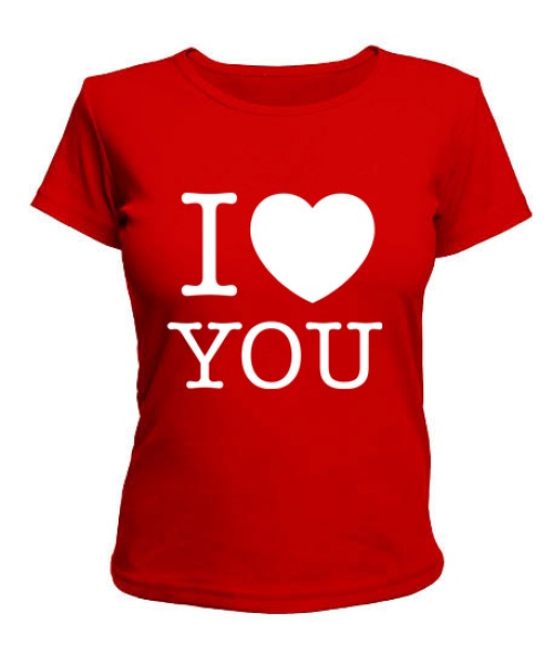 Жіноча футболка I love you-Варіант 2