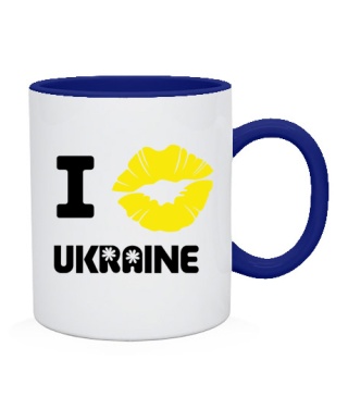 Чашка I love Ukraine (губы)