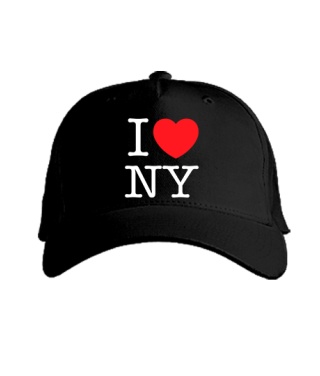 Кепка класик преміум чорна I love NY