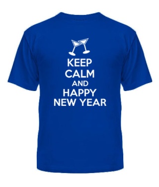 Мужская Футболка KEEP CALM and HAPPY NY