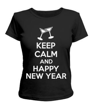 Женская футболка KEEP CALM and HAPPY NY