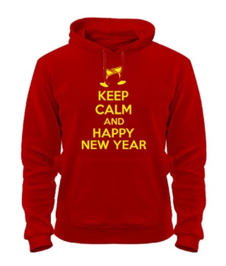 Толстовка-худи KEEP CALM and HAPPY NY