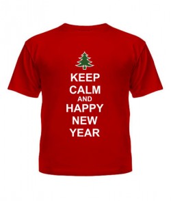 Дитяча футболка Keep calm and happy New Year