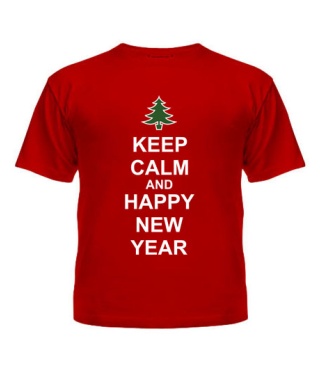 Футболка детская Keep calm and happy New Year