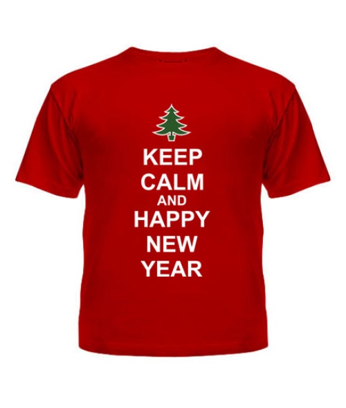 Дитяча футболка Keep calm and happy New Year