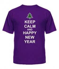 Чоловіча футболка Keep calm and happy New Year