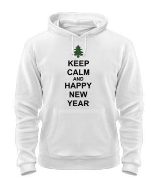 Толстовка-худі Keep calm and happy New Year