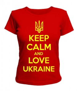 Женская футболка Keep calm and love UA