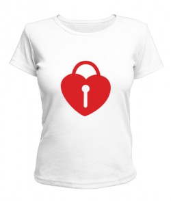 Женская футболка Сердца ключ