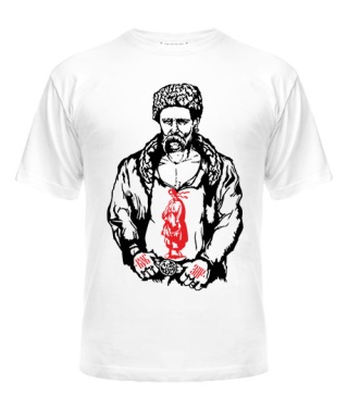 Чоловіча футболка (Білий L) Тарас Шевченко