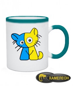 Чашка хамелеон Кіт-патріот