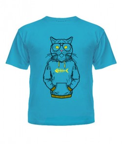 Дитяча футболка Кіт-хіпстер №2