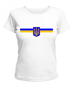 Жіноча футболка Герб України Варіант №13