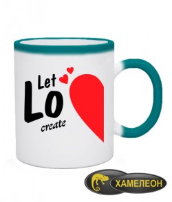 Чашка хамелеон Let love create (для него)