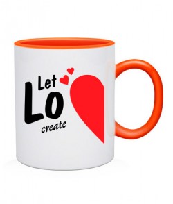 Чашка Let love create (для нього)