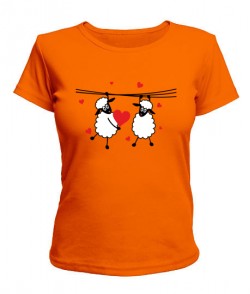 Женская футболка Влюбленные овечки