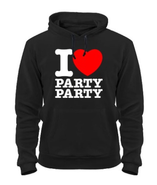 Толстовка-худи I love party