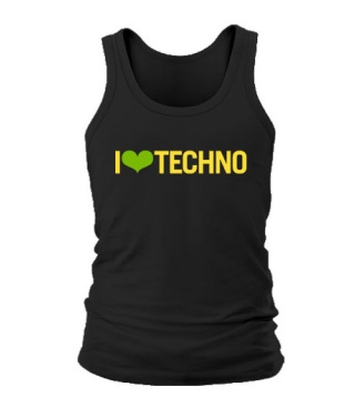 Мужская Майка I love techno 1