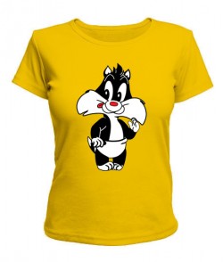 Жіноча футболка Маленький кіт Сільвестр