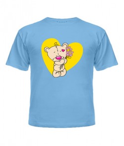 Дитяча футболка Ведмедик з букетом