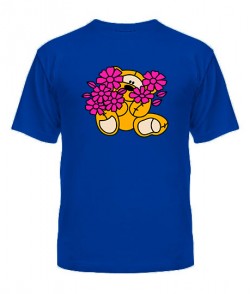 Чоловіча футболка Ведмедик з квітами